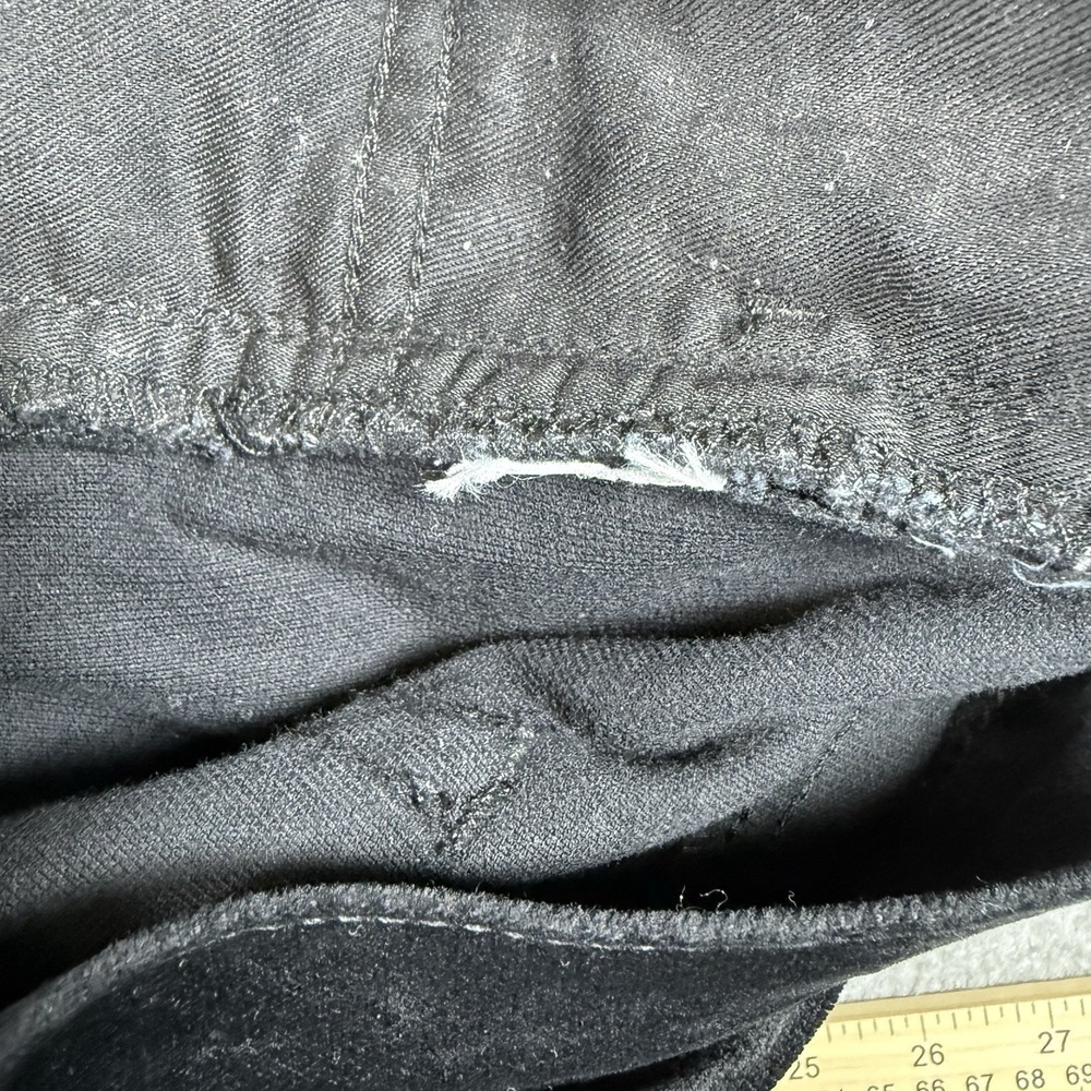 Loft Pants Women's 18 Black Velvet Velour Straight Leg Stretch Modern High Rise - Picture 9 of 10
